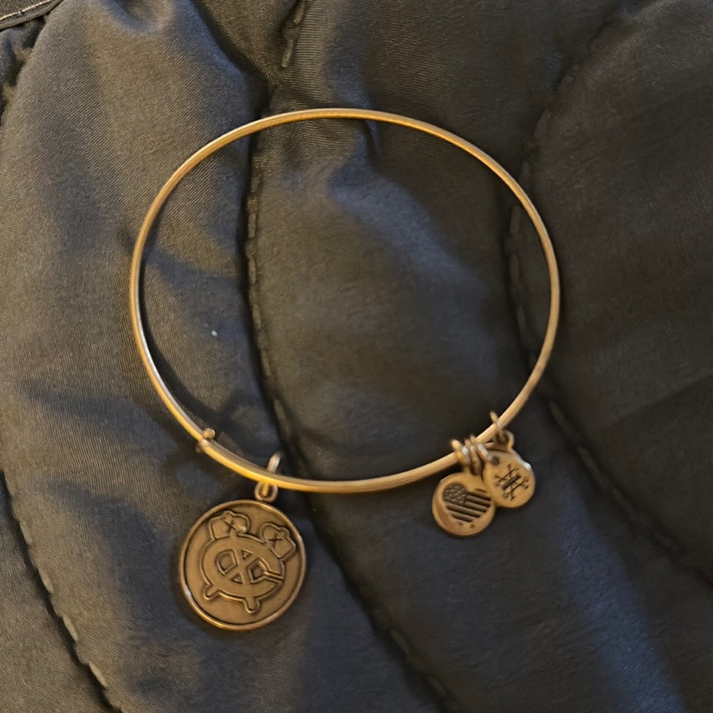 Chicago Blackhawks Alex and Ani Adjustable Gold Bracelet